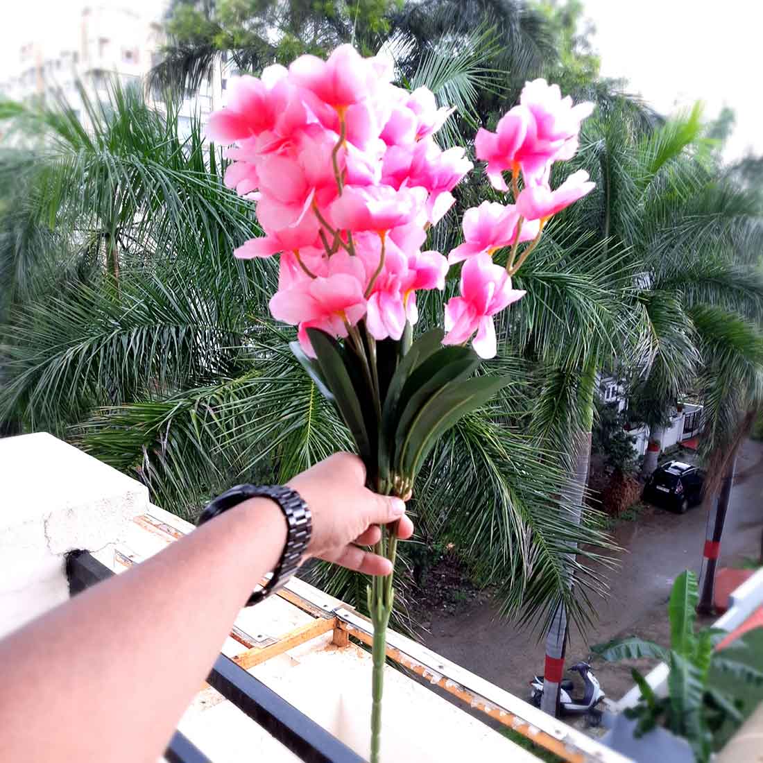 Artificial Flowers Bunch- Apkamart #color_Light Pink