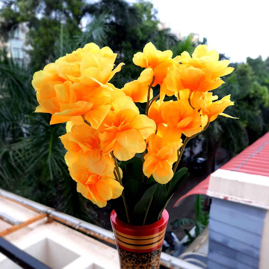 Artificial Flowers Bunch- Apkamart #color_Yellow