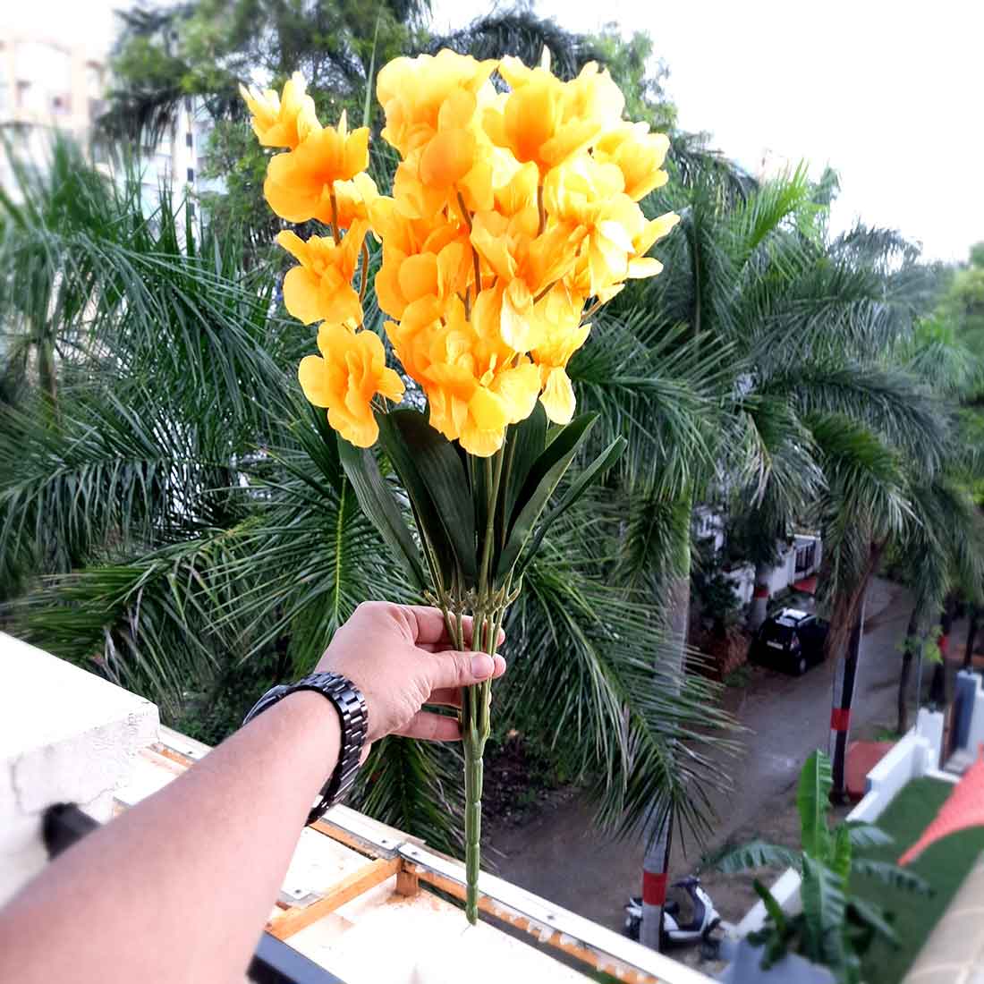 Artificial Flowers Bunch- Apkamart #color_Yellow