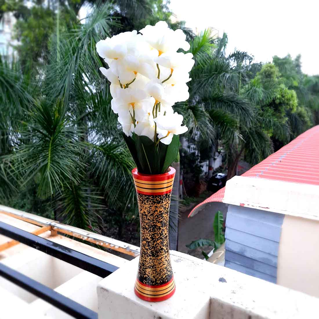 Artificial Flowers Bunch- Apkamart #color_White