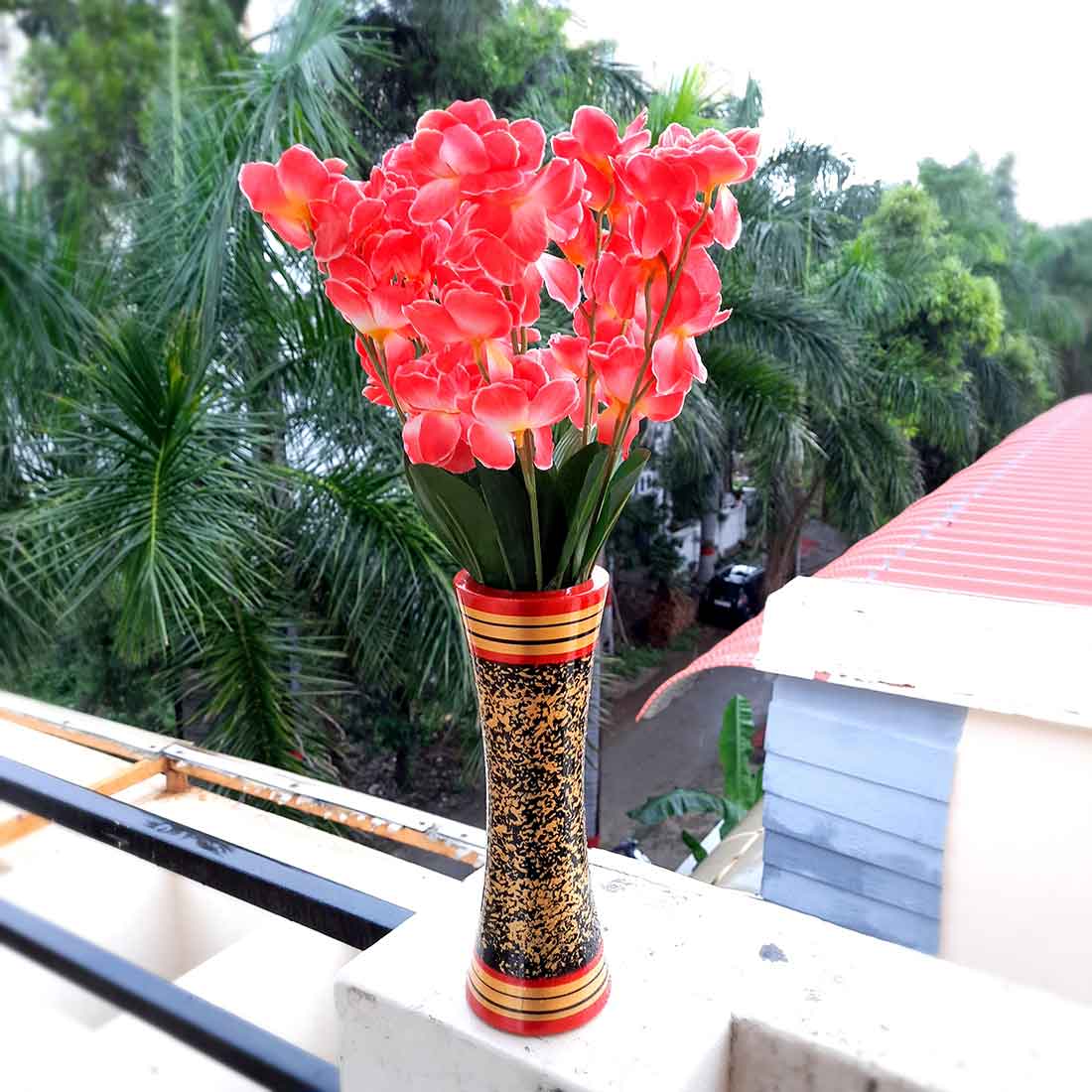 Artificial Flowers Bunch- Apkamart #color_Dark Pink