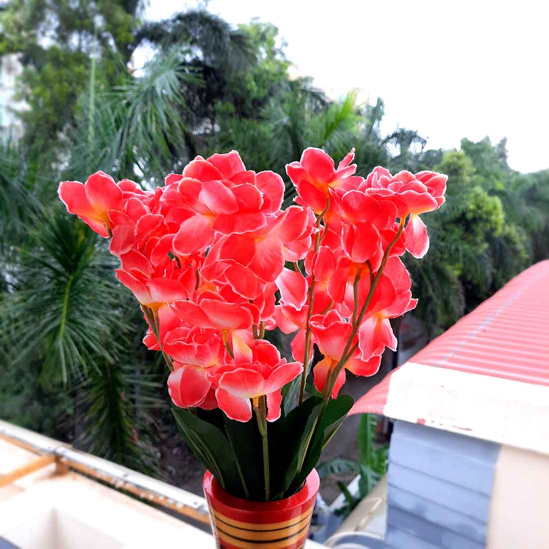 Artificial Flowers Bunch- Apkamart #color_Dark Pink