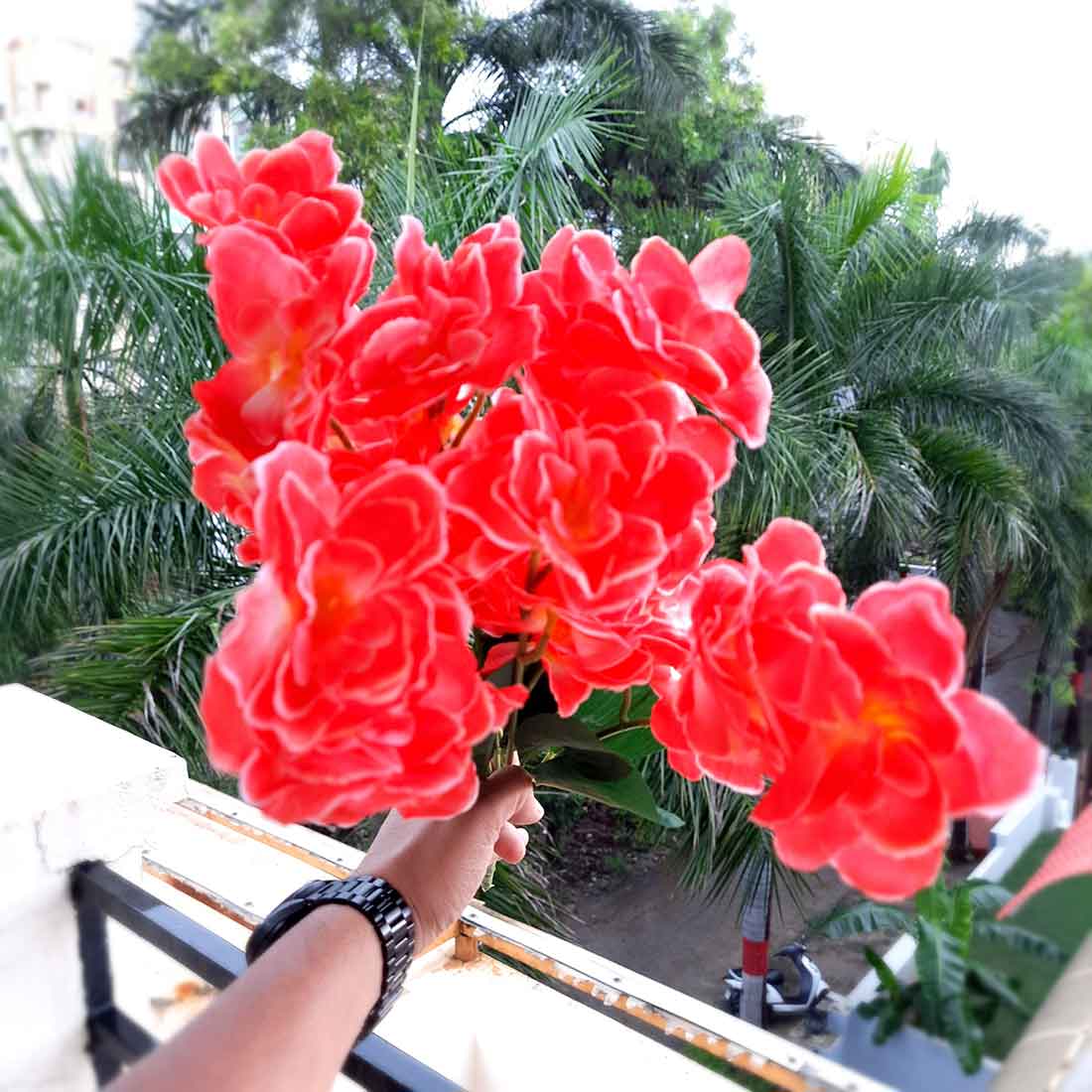 Artificial Flowers Bunch- Apkamart #color_Dark Pink