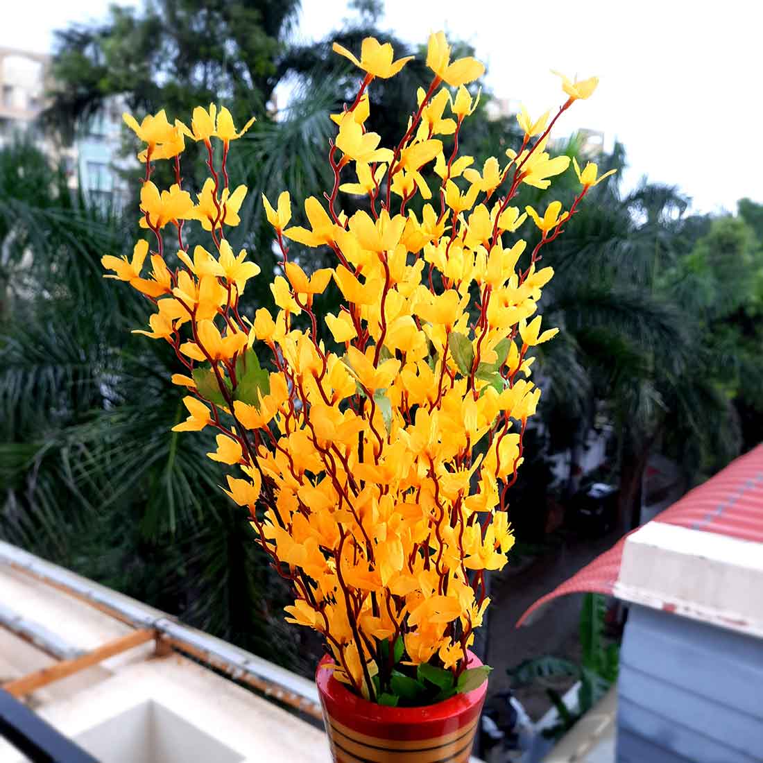 Artificial Flowers Bunch- Apkamart #color_Yellow