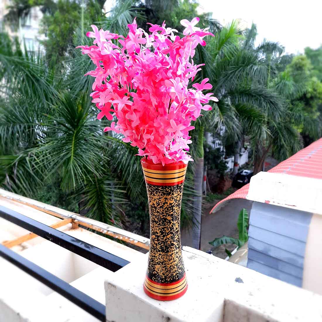 Artificial Flowers Bunch- Apkamart #color_Dark Pink