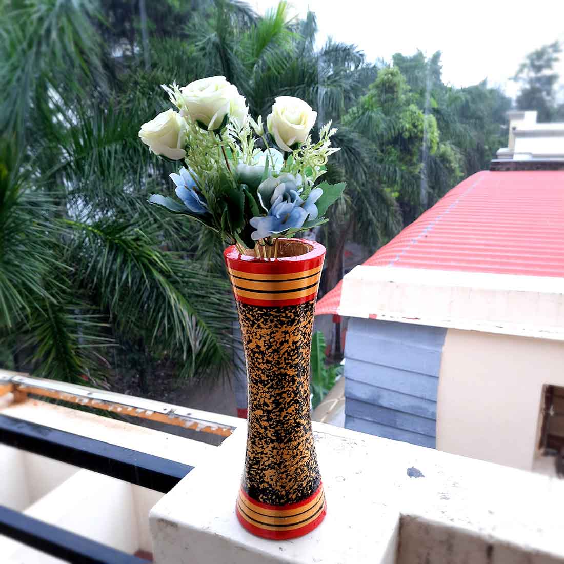 Artificial Flowers Bunch- Apkamart #color_White