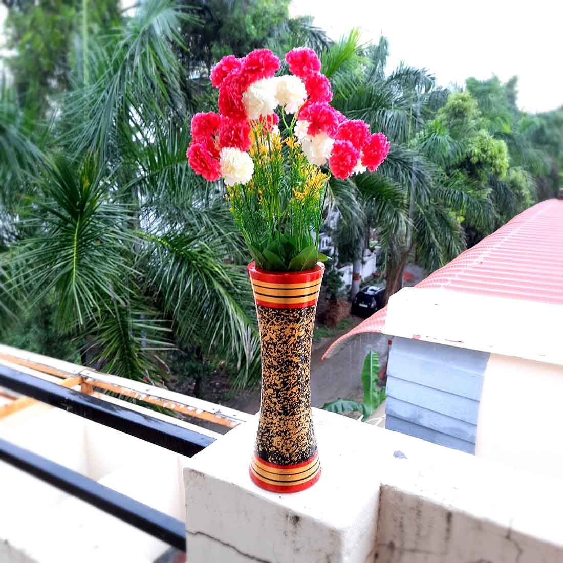 Artificial Flowers Bunch- Apkamart #color_Dark Pink