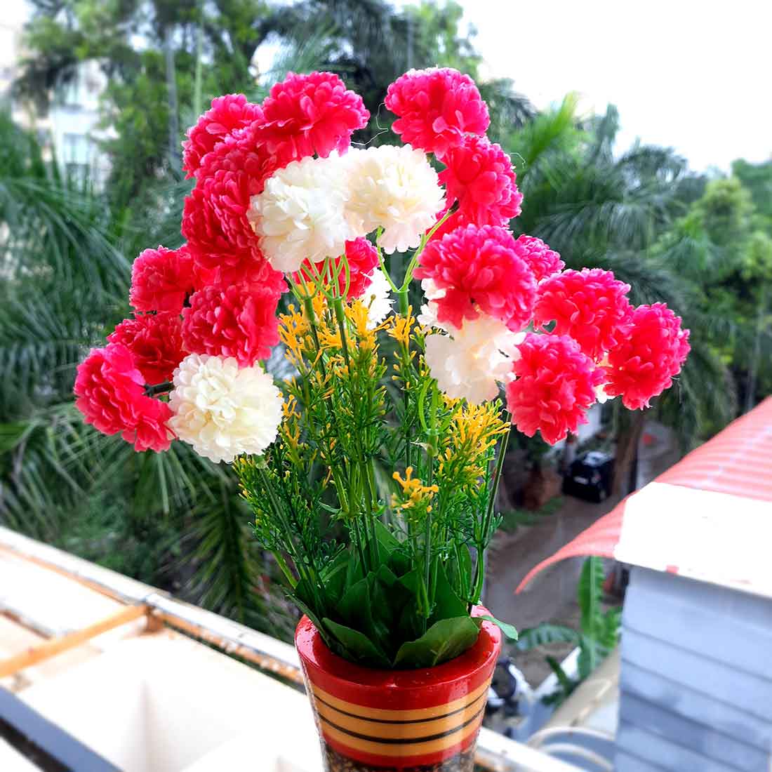 Artificial Flowers Bunch- Apkamart #color_Dark Pink