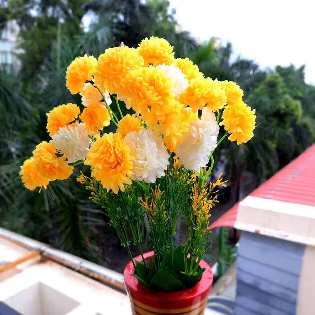 Artificial Flowers Bunch- Apkamart #color_Yellow