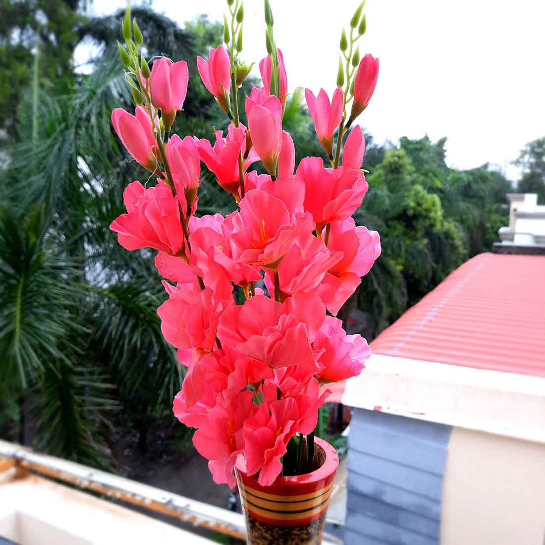 Artificial Flowers Bunch- Apkamart #color_Pink