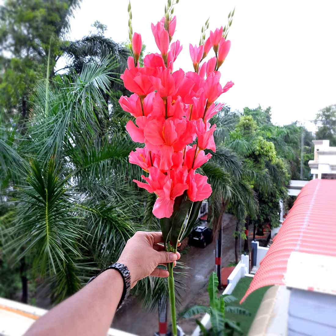 Artificial Flowers Bunch- Apkamart #color_Pink