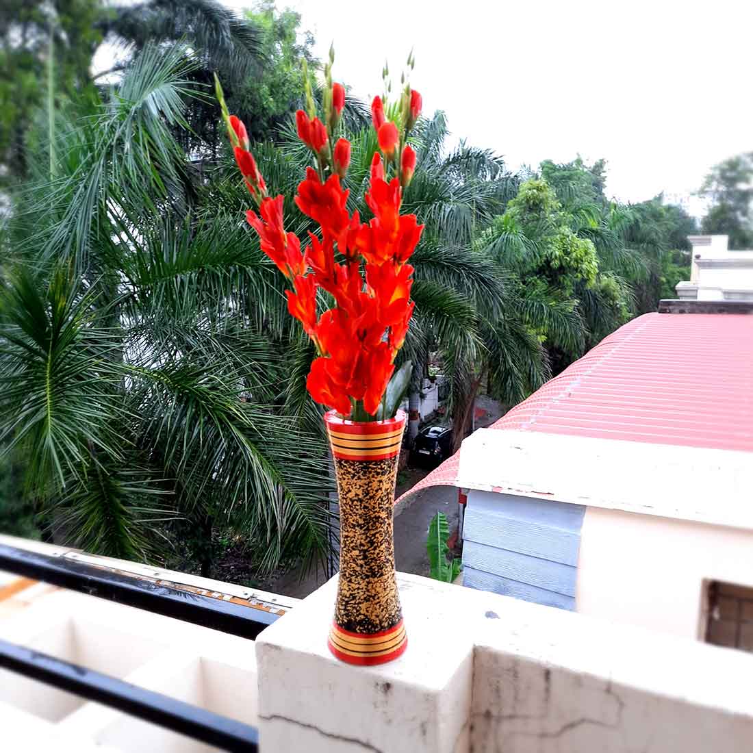 Artificial Flowers Bunch- Apkamart #color_Yellow & Red