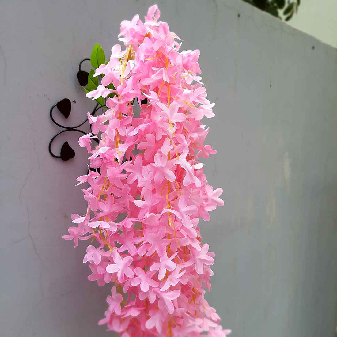 Artificial Wall Hanging Plants- Apkamart #color_Light Pink