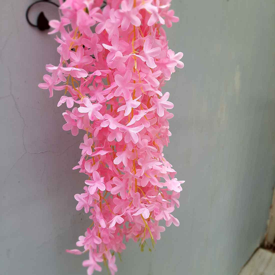 Artificial Wall Hanging Plants- Apkamart #color_Light Pink