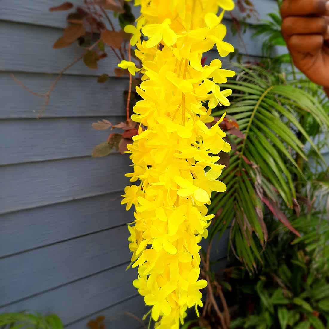 Artificial Wall Hanging Plants- Apkamart #color_Yellow