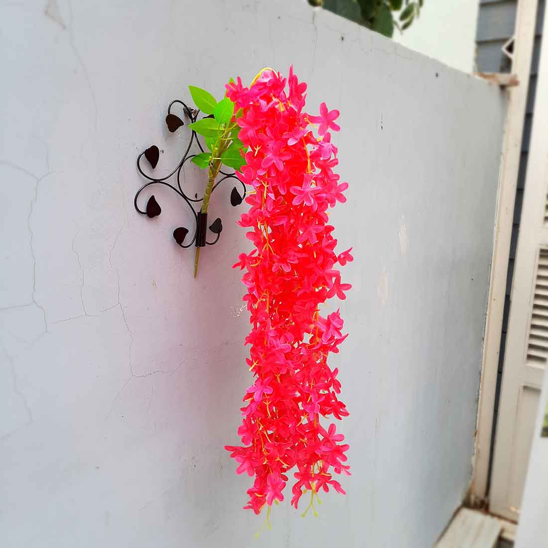 Artificial Wall Hanging Plants- Apkamart #color_Pink