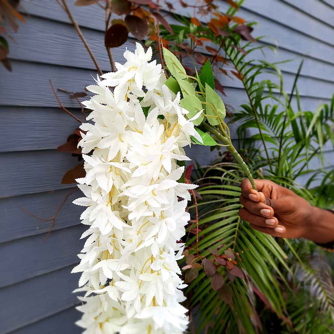 Artificial Wall Hanging Plants- Apkamart #color_White