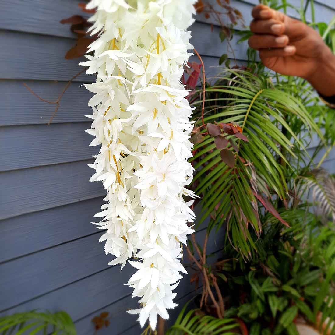 Artificial Wall Hanging Plants- Apkamart #color_White