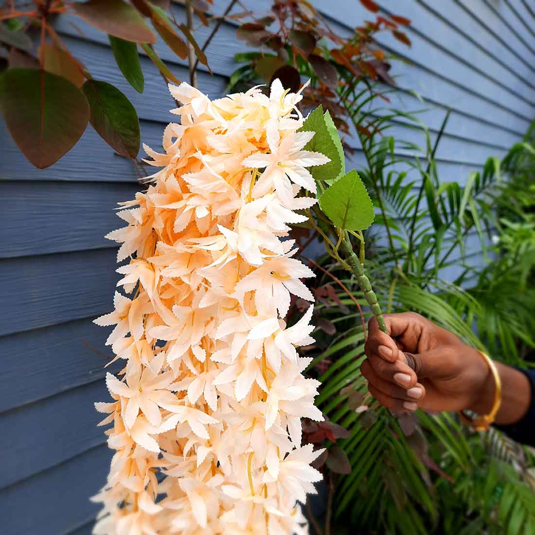 Artificial Wall Hanging Plants- Apkamart #color_Peach