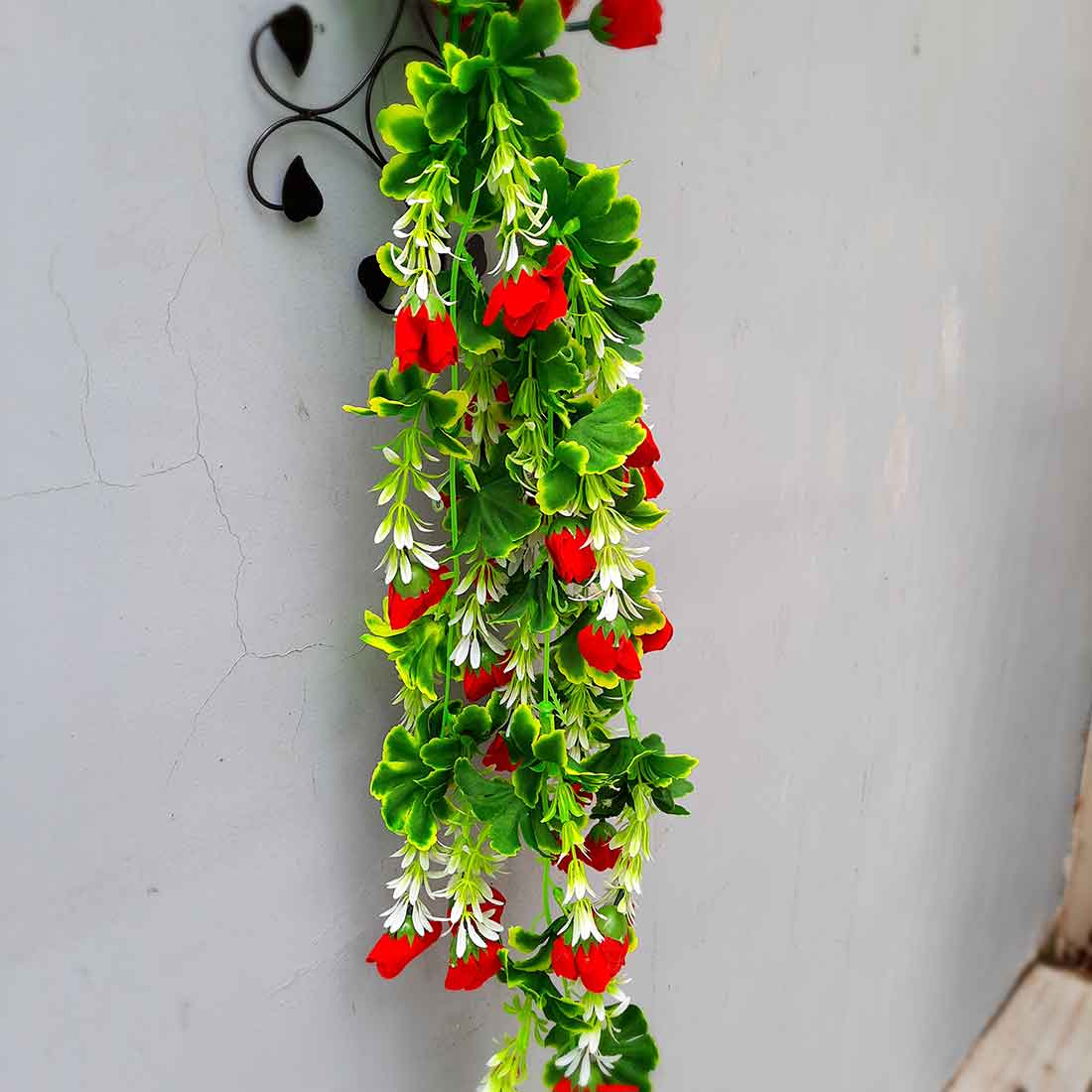 Artificial Flower Bouquet - With Metal Stand - For Home & Office Wall Decor - ApkaMart