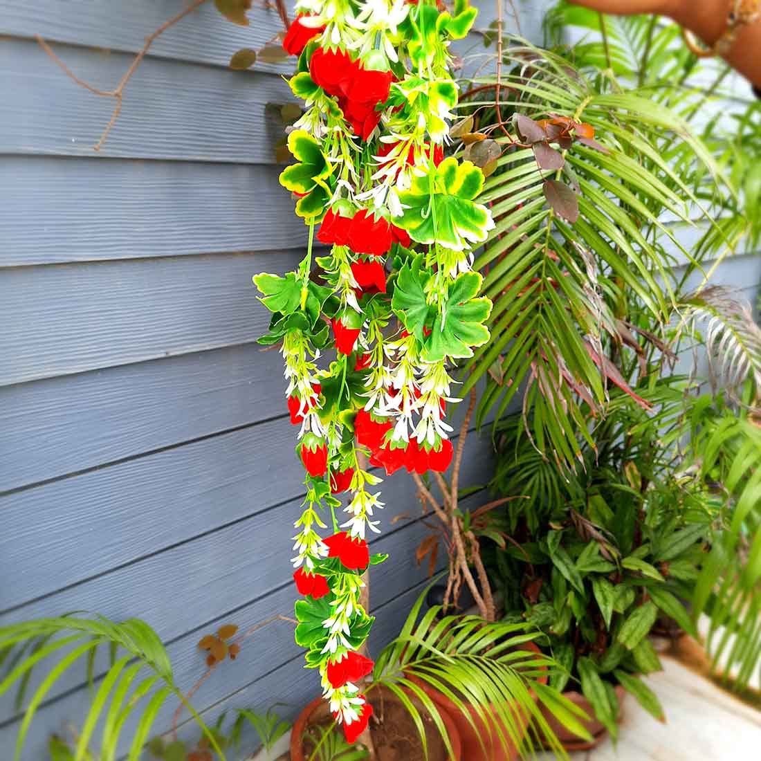 Artificial Flower Bouquet - With Metal Stand - For Home & Office Wall Decor - ApkaMart