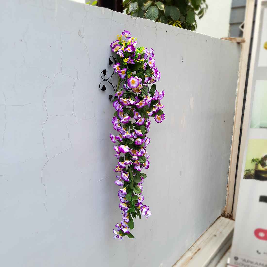 Artificial Wall Hanging Plants- Apkamart #color_Purple