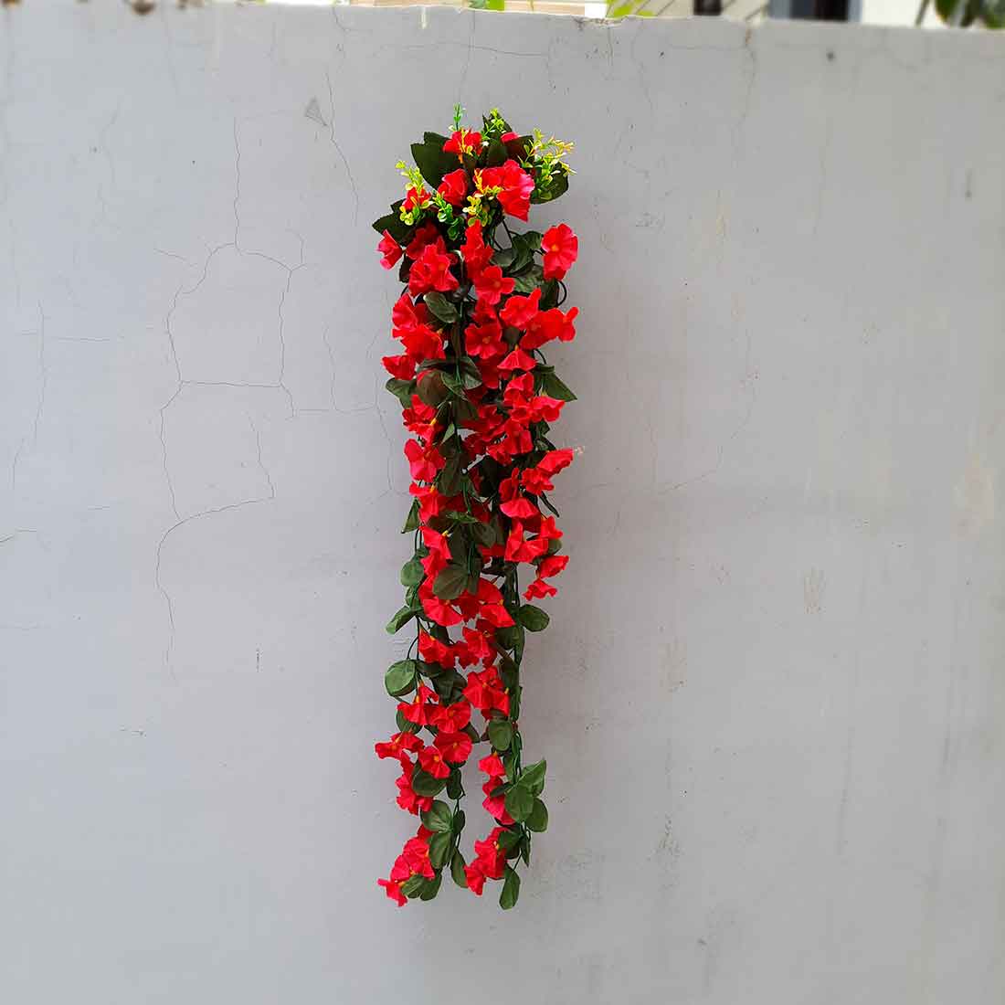 Artificial Wall Hanging Plants- Apkamart #color_Red
