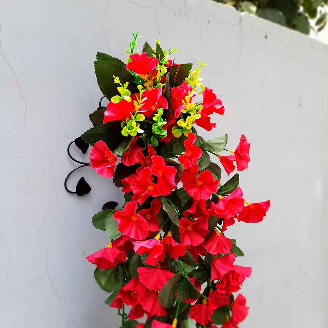 Artificial Wall Hanging Plants- Apkamart #color_Red