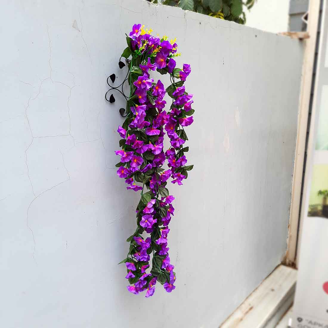 Artificial Wall Hanging Plants- Apkamart #color_Dark Purple