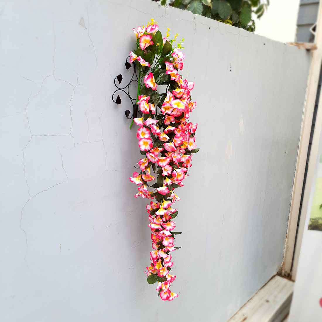 Artificial Wall Hanging Plants- Apkamart #color_Pink