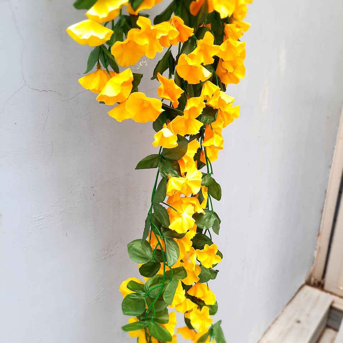 Artificial Wall Hanging Plants- Apkamart #color_Yellow