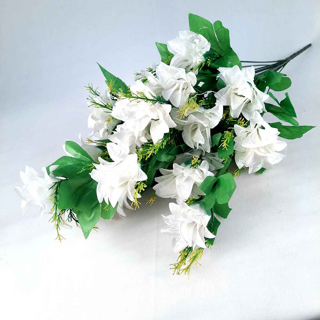 Artificial Flowers Bunch- Apkamart #color_White -2
