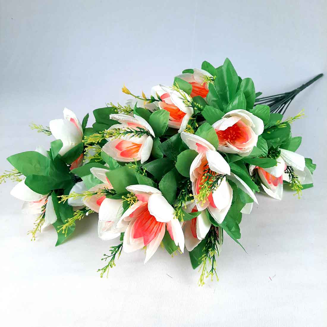 Artificial Flowers Bunch- Apkamart #color_White