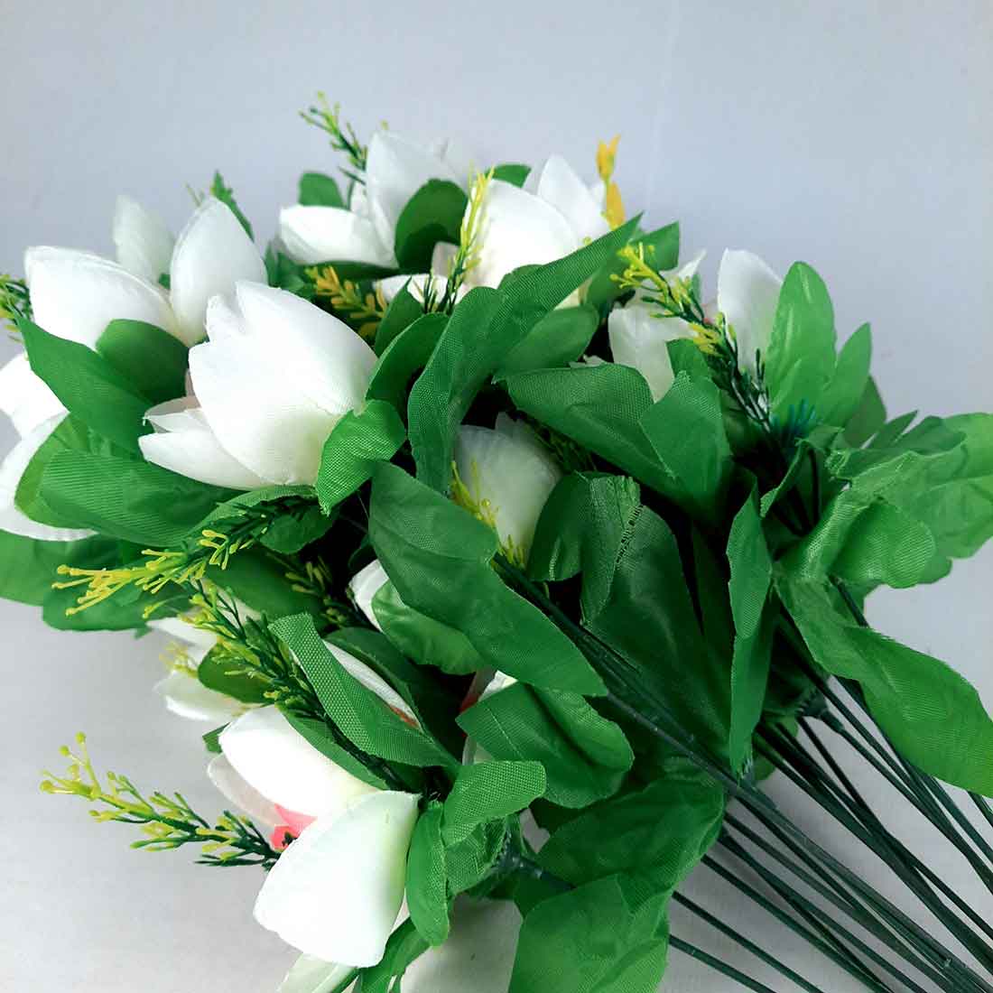 Artificial Flowers Bunch- Apkamart #color_White