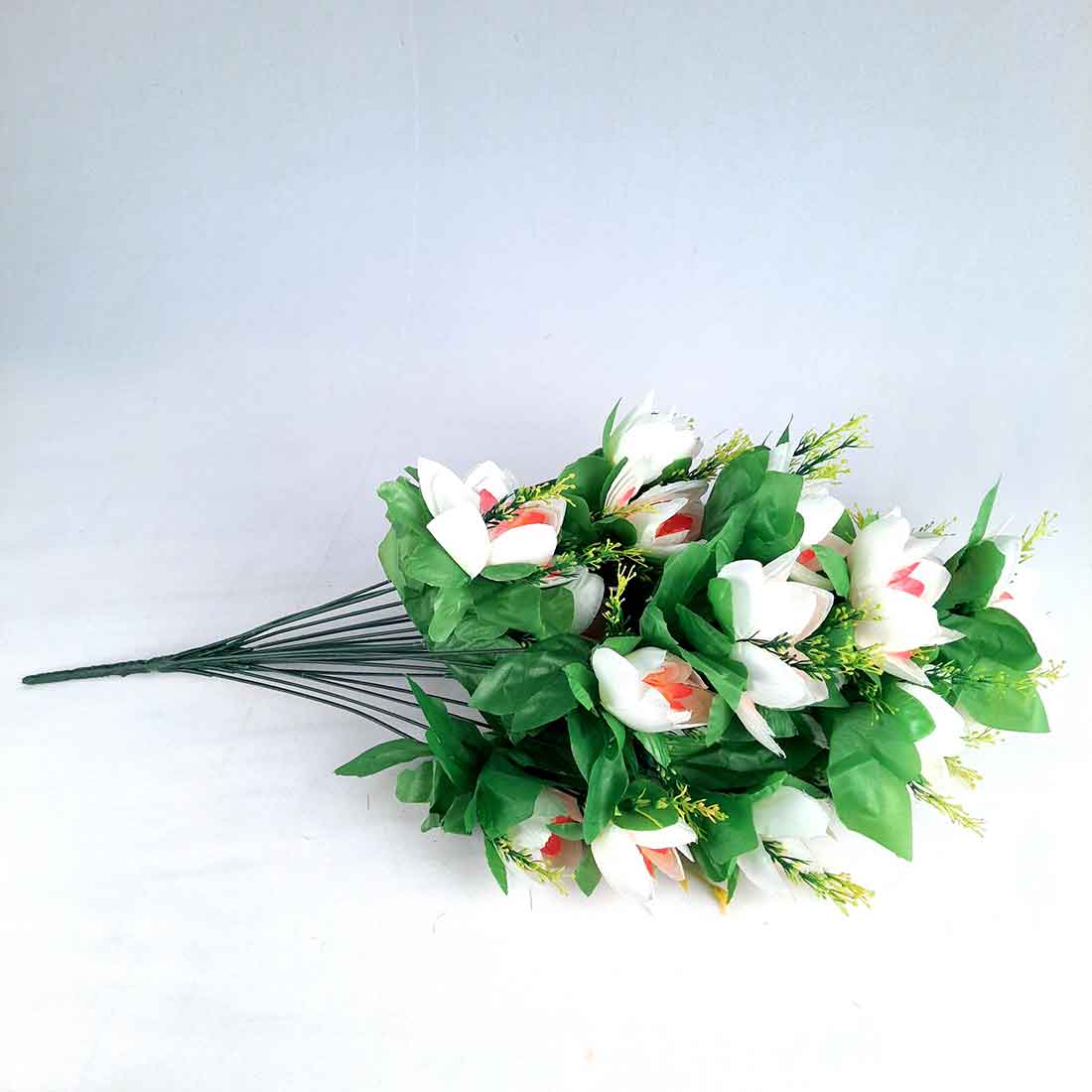 Artificial Flowers Bunch- Apkamart #color_White