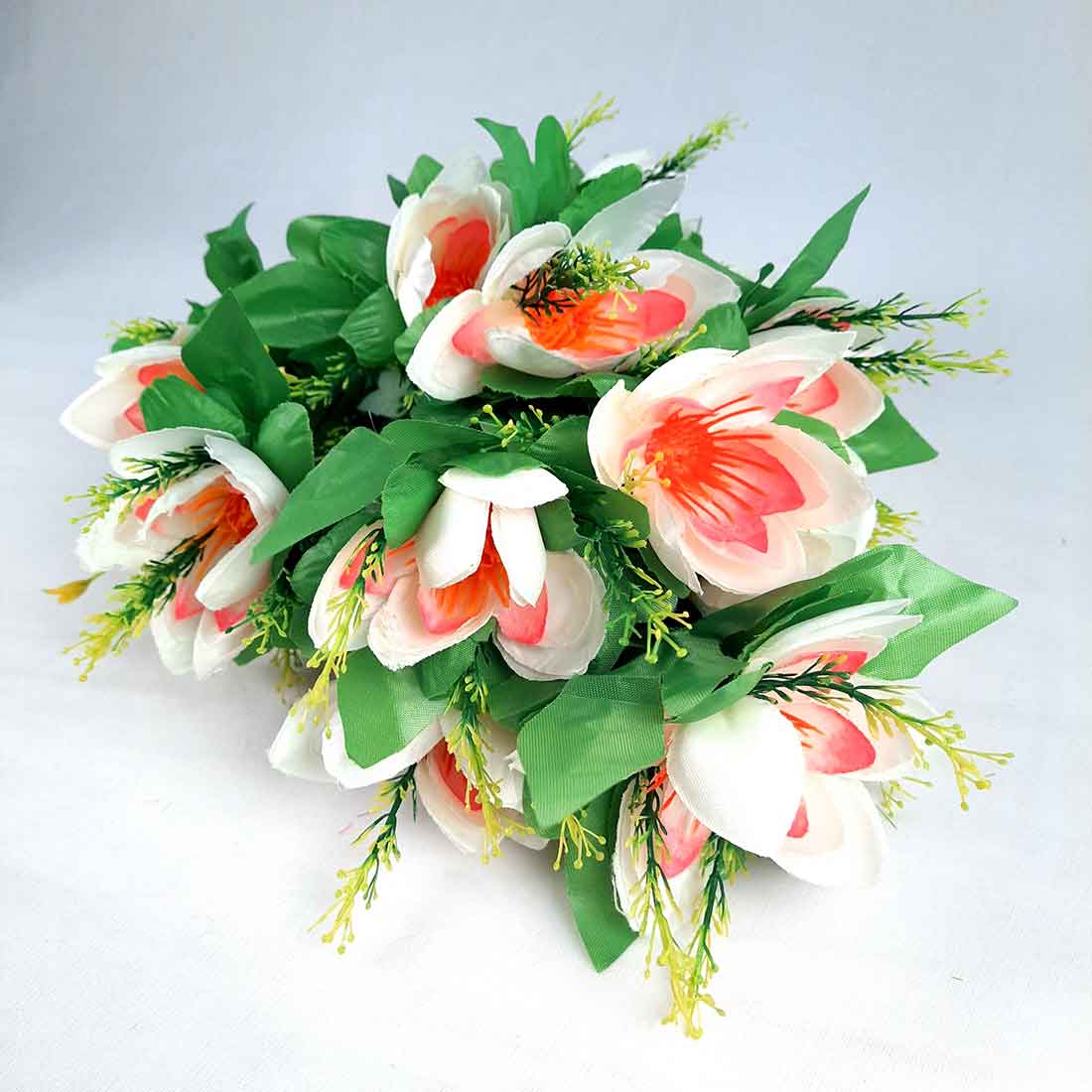 Artificial Flowers Bunch- Apkamart #color_White