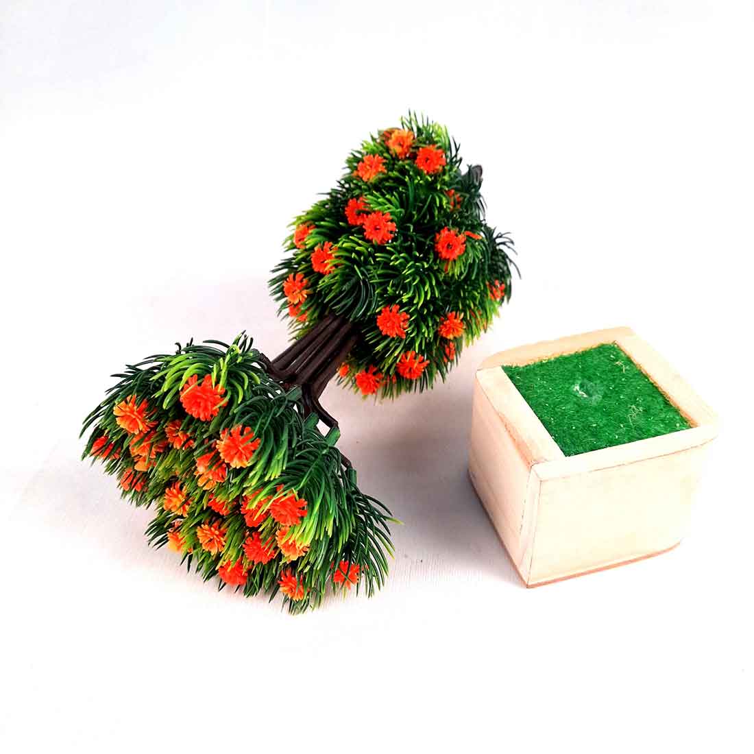 Artificial Plant with Pot- Apkamart #color_Orange