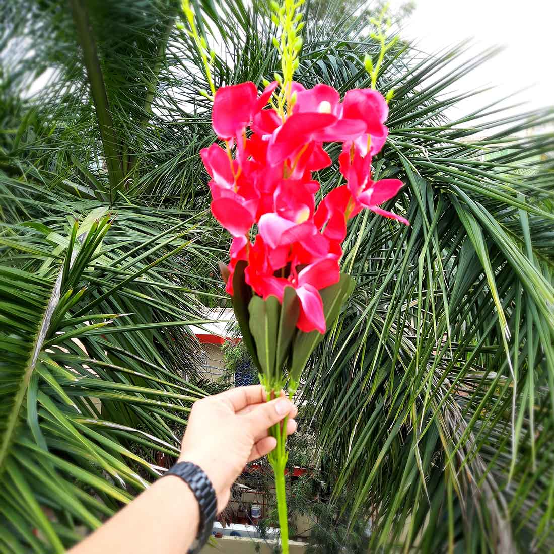 Artificial Flowers Bunch- Apkamart #color_Pink