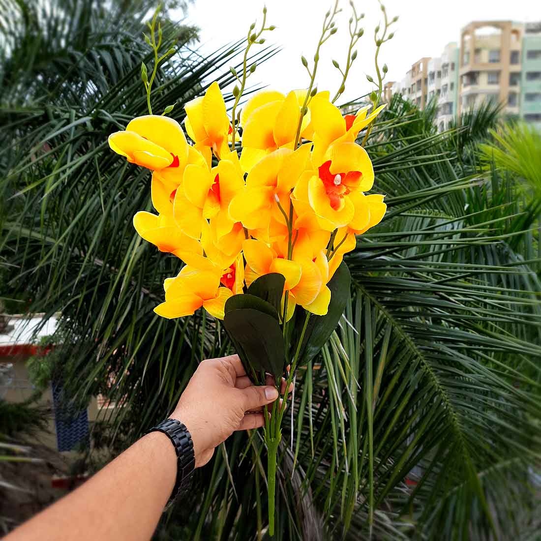 Artificial Flowers Bunch- Apkamart #color_Yellow