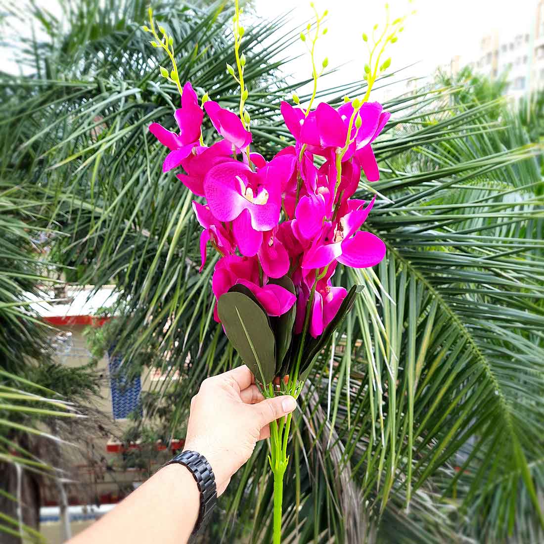 Artificial Flowers Bunch- Apkamart #color_Purple