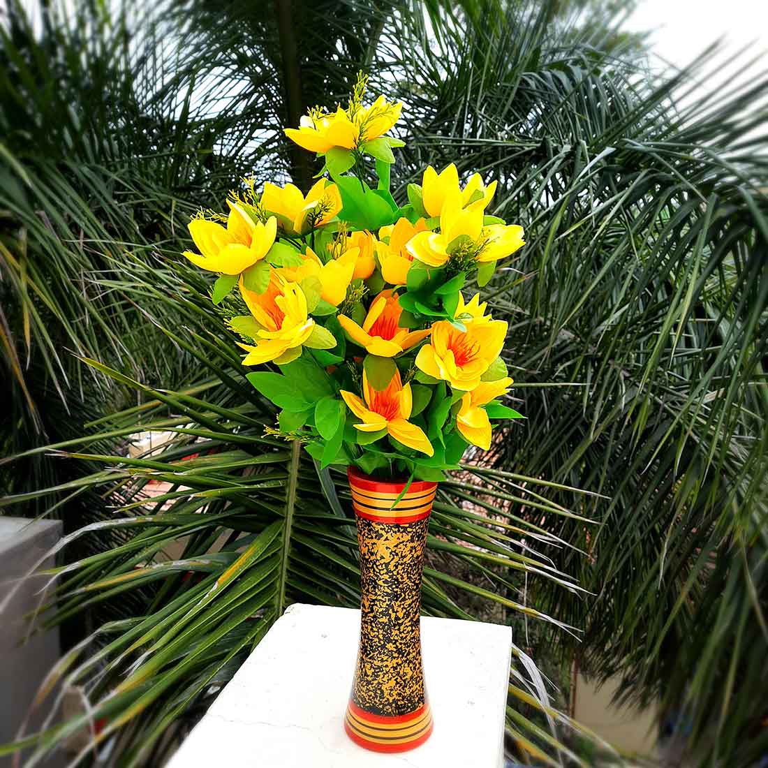Artificial Flowers Bunch- Apkamart #color_Yellow