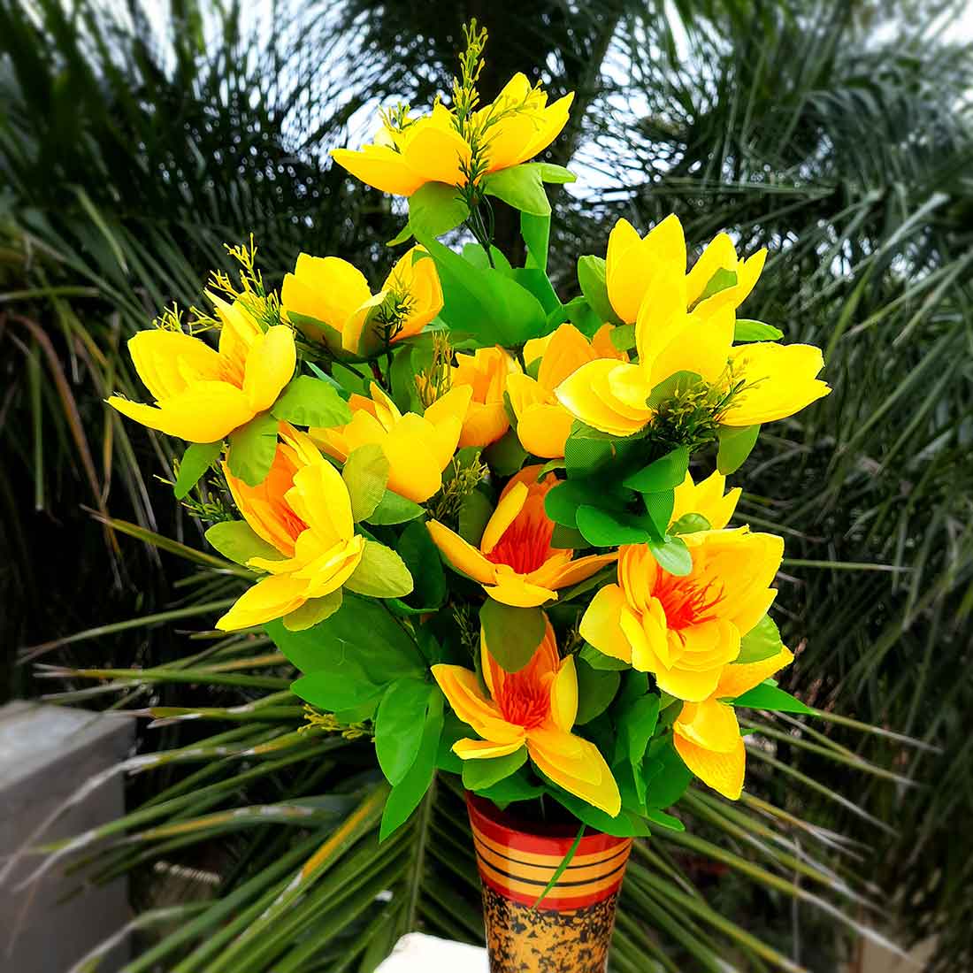 Artificial Flowers Bunch- Apkamart #color_Yellow