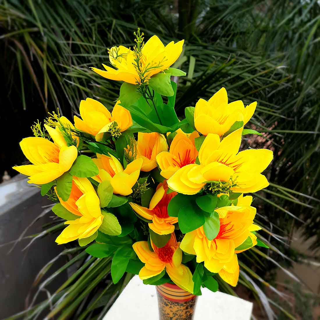 Artificial Flowers Bunch- Apkamart #color_Yellow