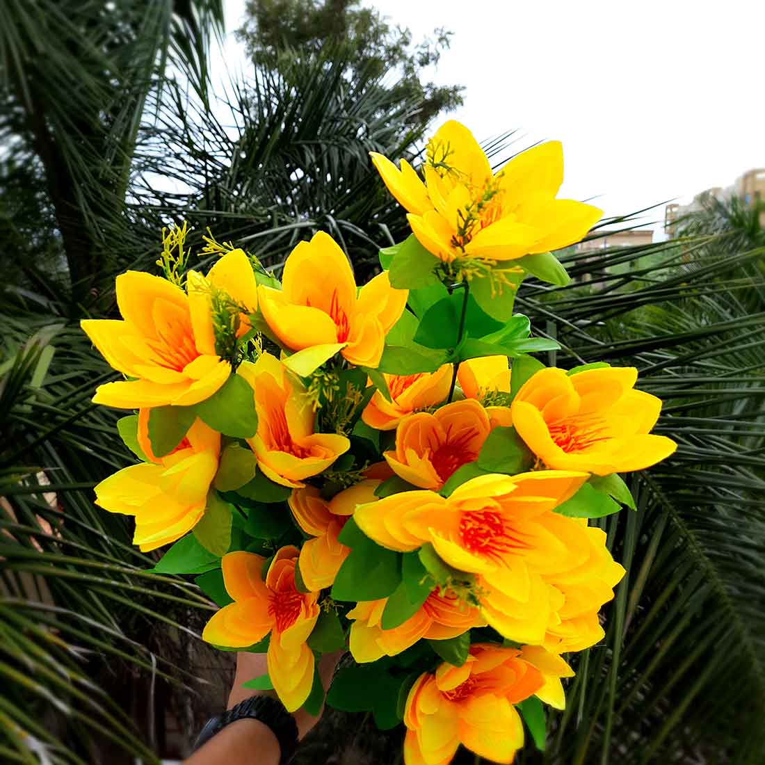 Artificial Flowers Bunch- Apkamart #color_Yellow