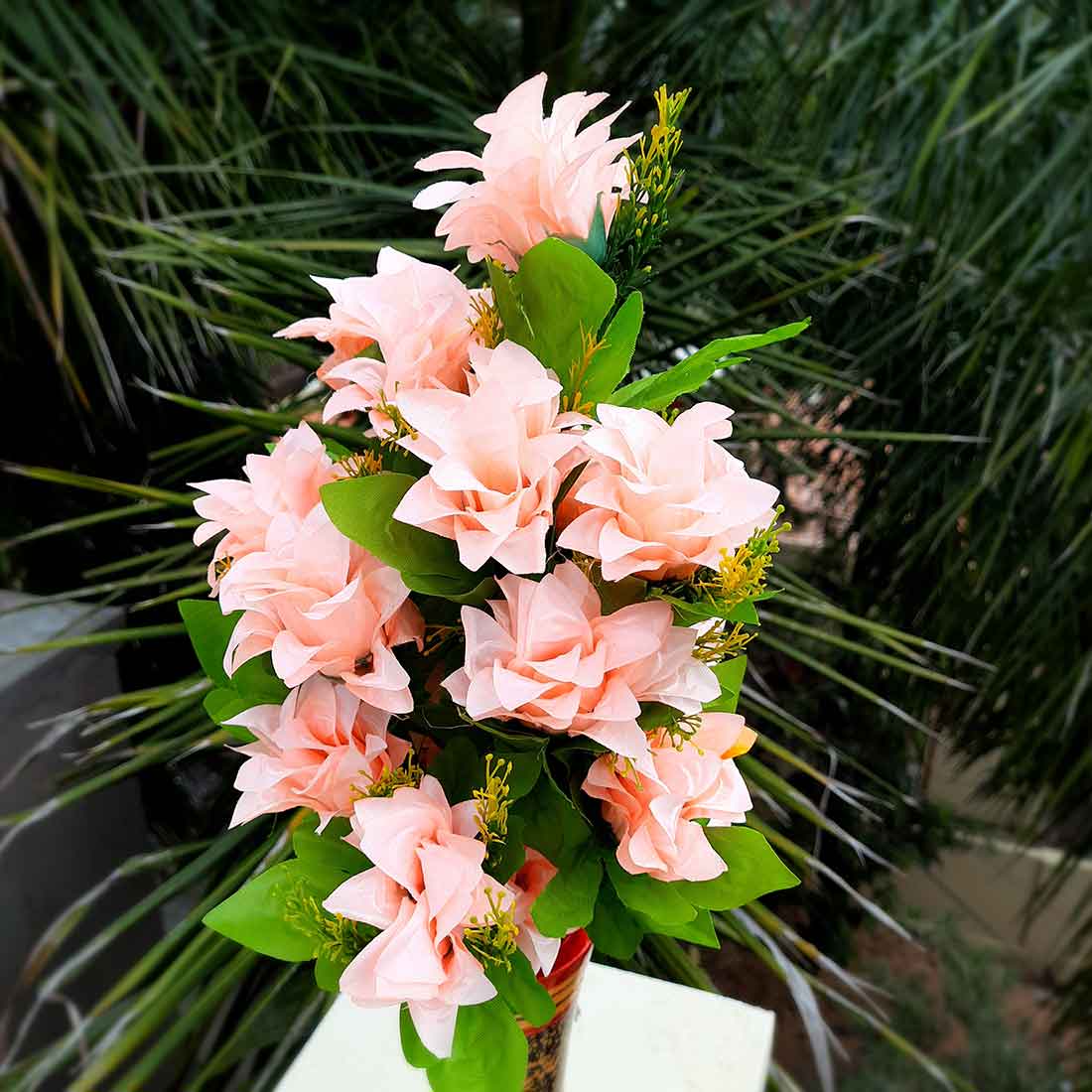 Artificial Flowers Bunch- Apkamart #color_Peach