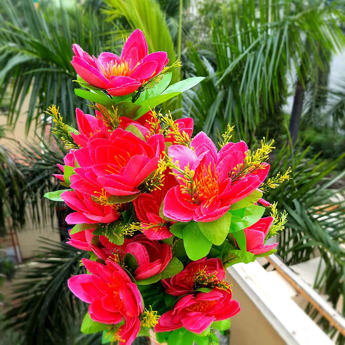 Artificial Flowers Bunch- Apkamart #color_Pink