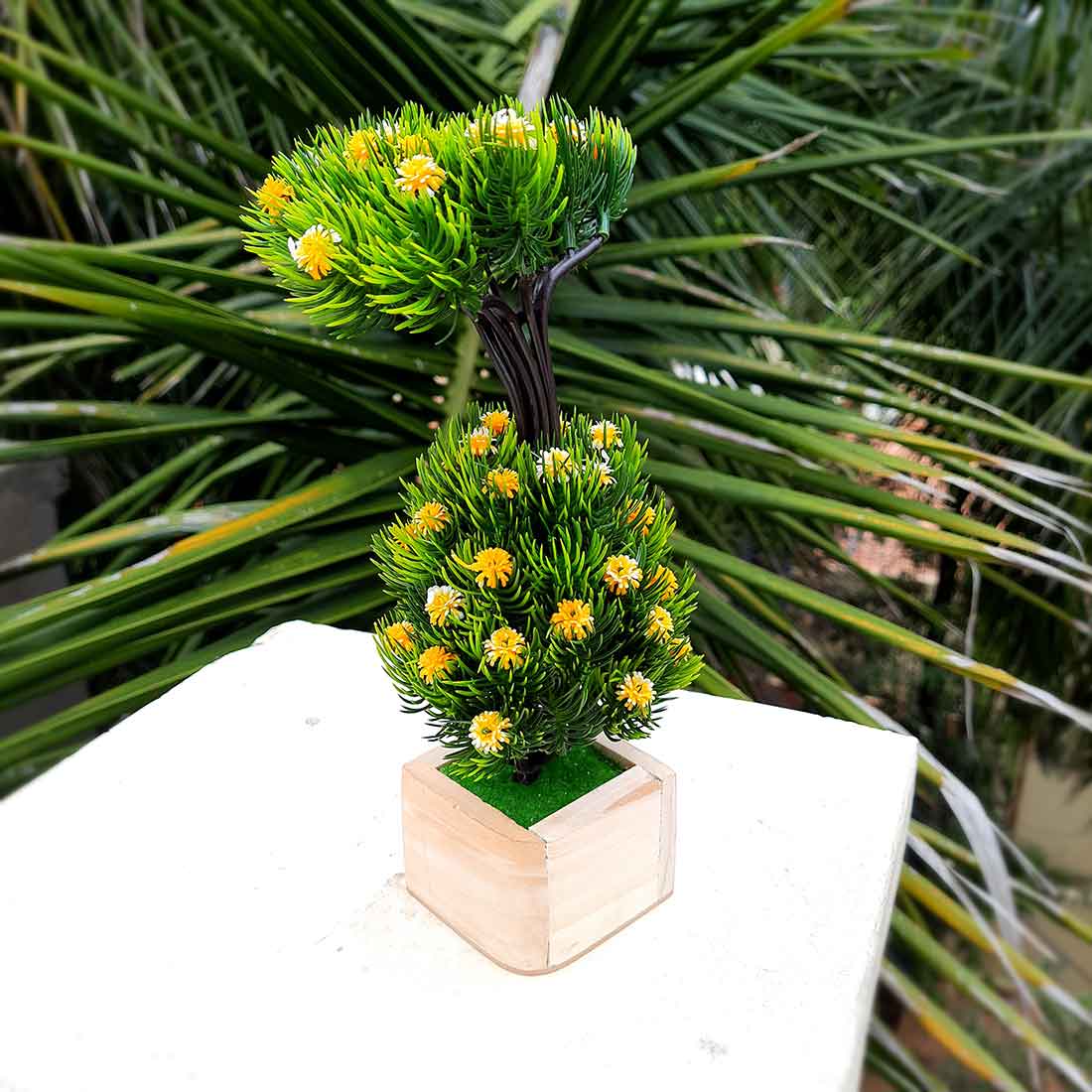 Artificial Plant with Pot- Apkamart #color_Yellow
