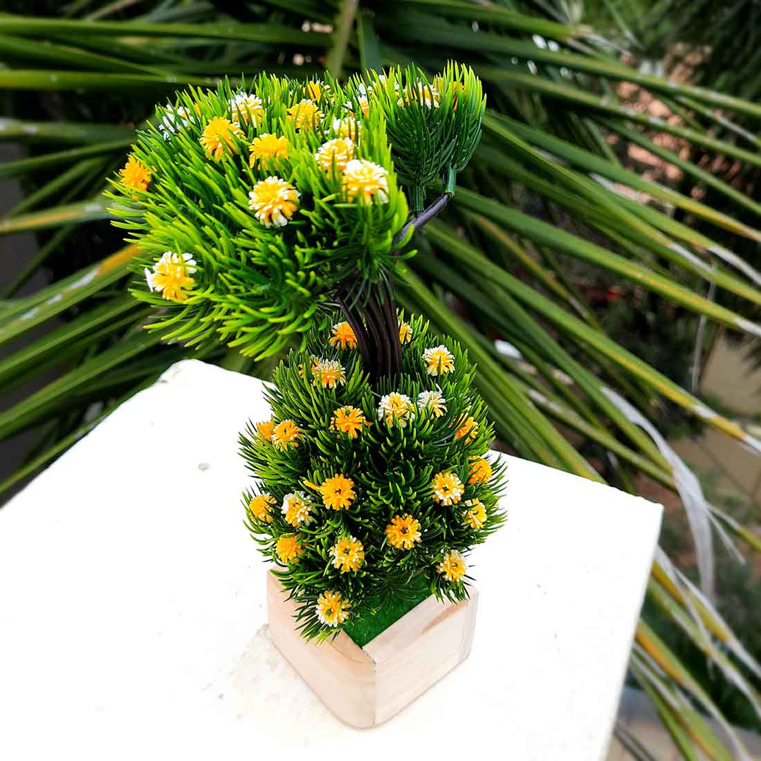 Artificial Plant with Pot- Apkamart #color_Yellow