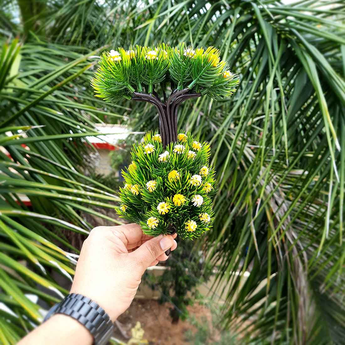 Artificial Plant with Pot- Apkamart #color_Yellow