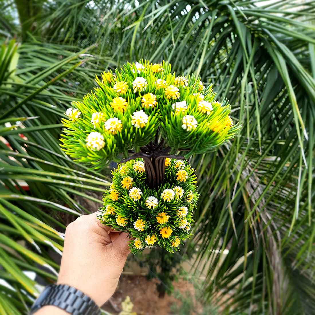 Artificial Plant with Pot- Apkamart #color_Yellow